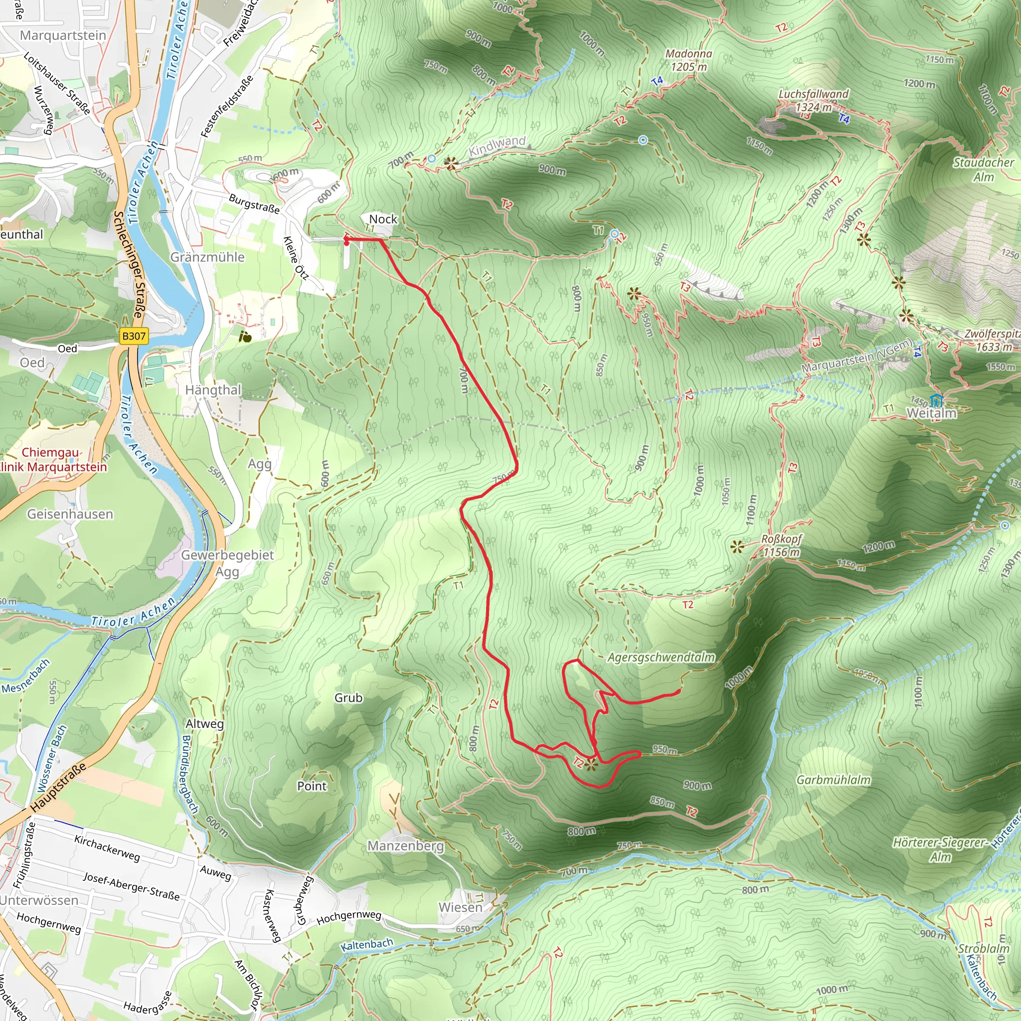 Maximiliansweg and Via Alpina Purple Loop mobile static map