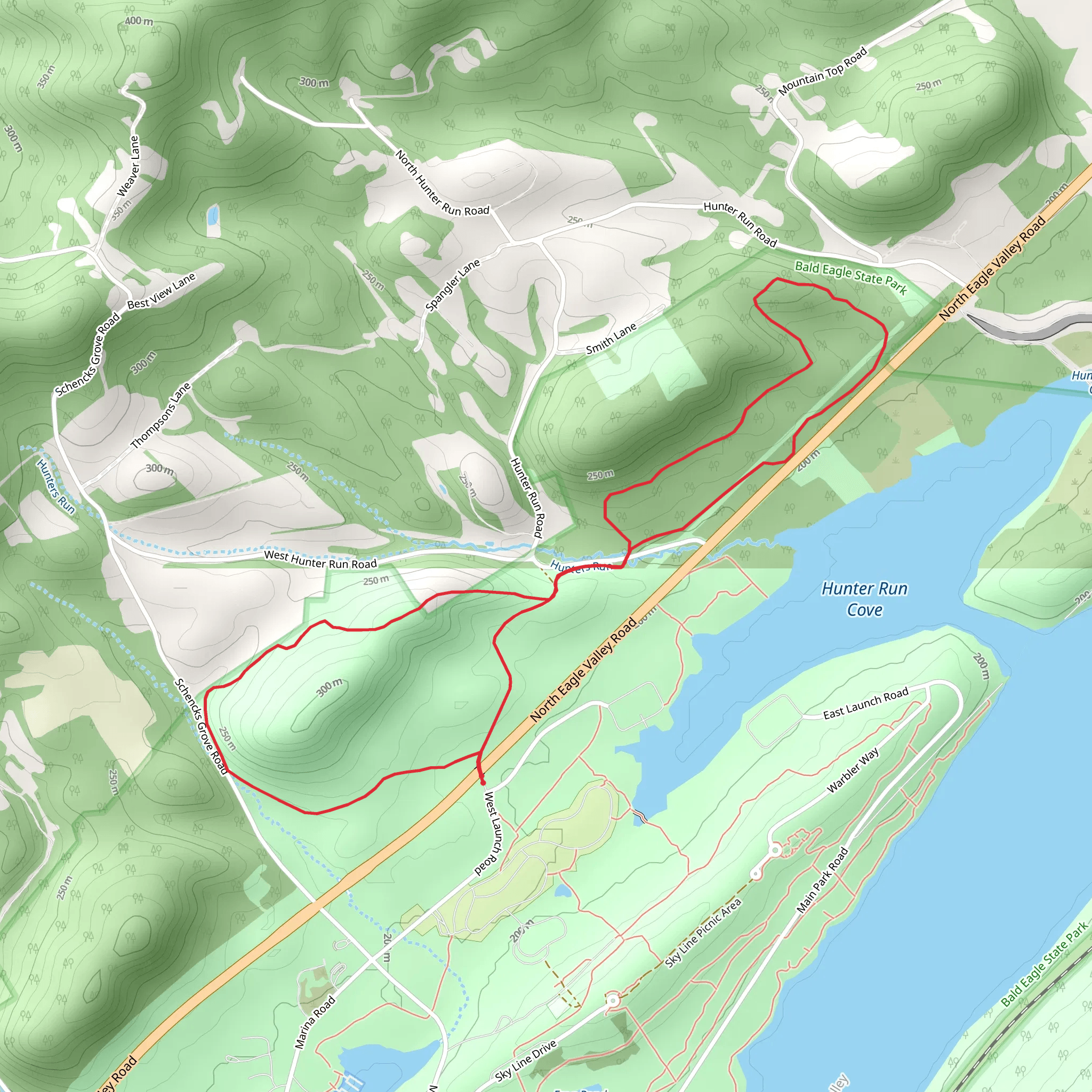 Hunter Run Road Loop mobile static map