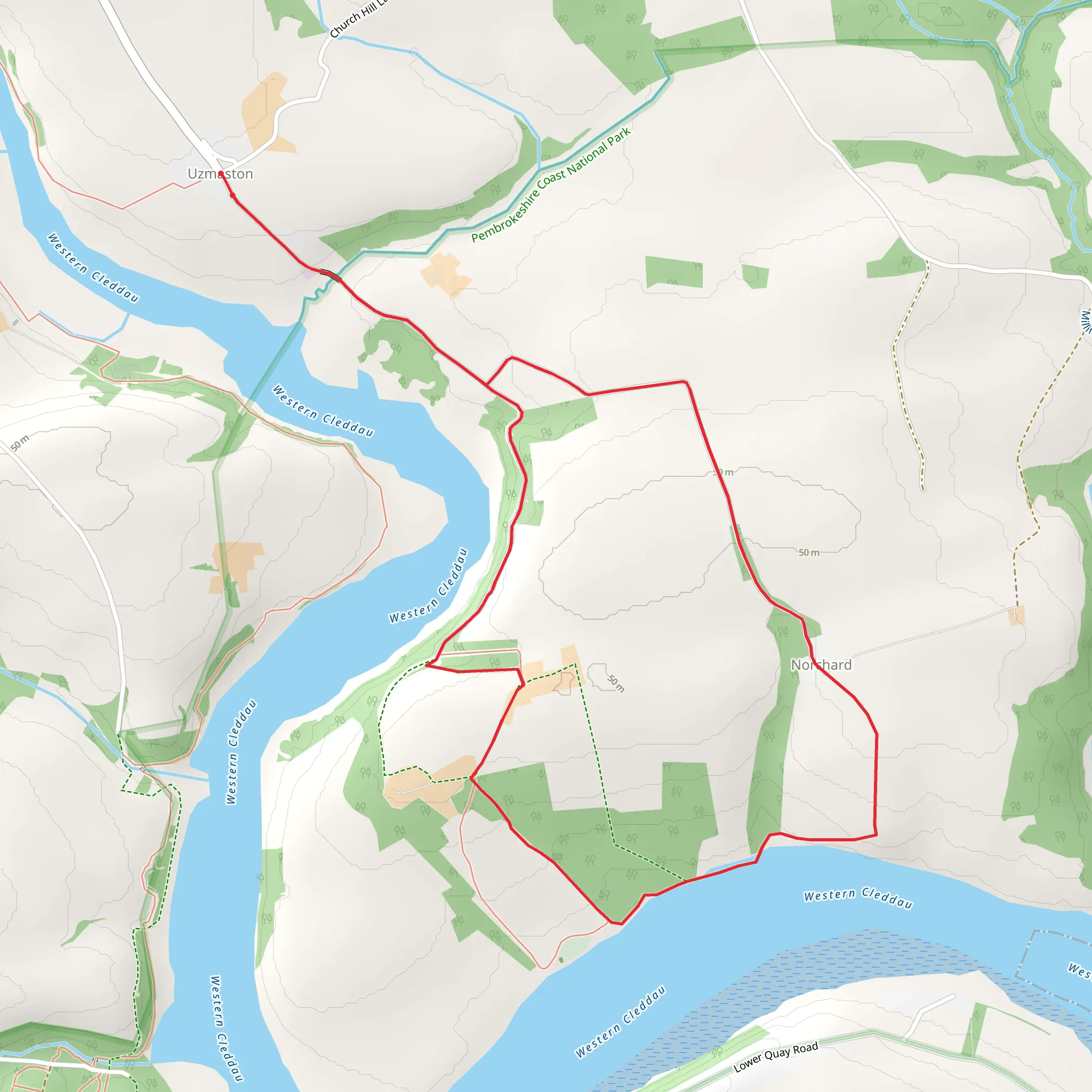 Boulston Trail mobile static map