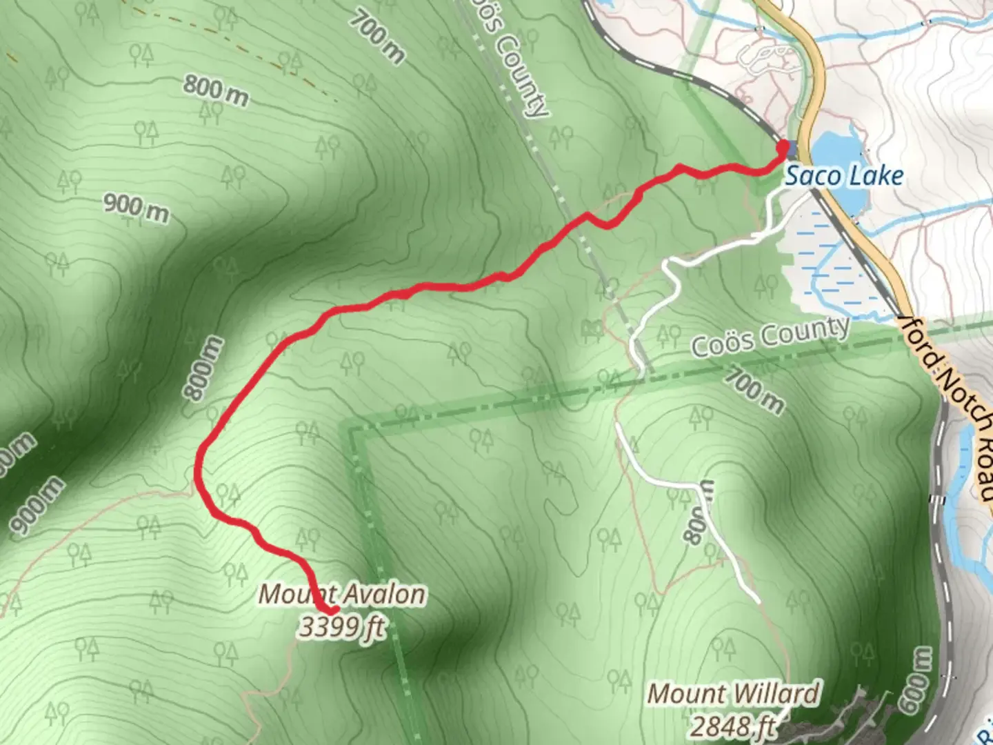 An image depicting the trail Mount Avalon Trail and its surrounding area.