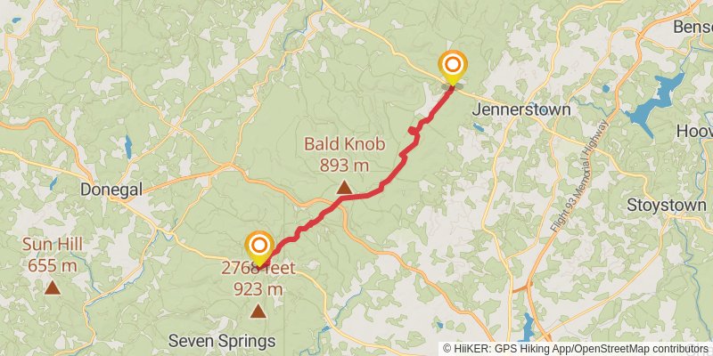 Laurel Highlands Trail stage 4 Map