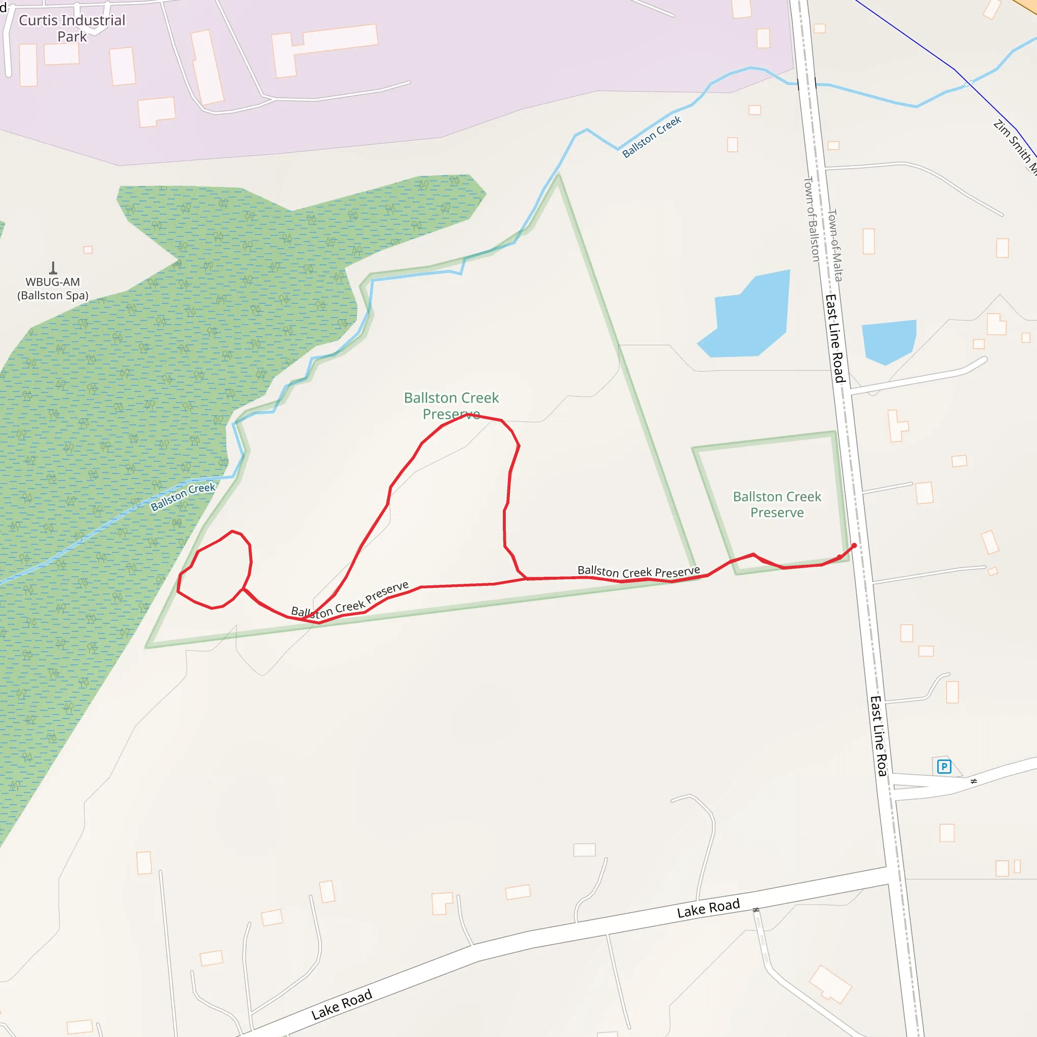 Ballston Creek Preserve Loop Trail mobile static map