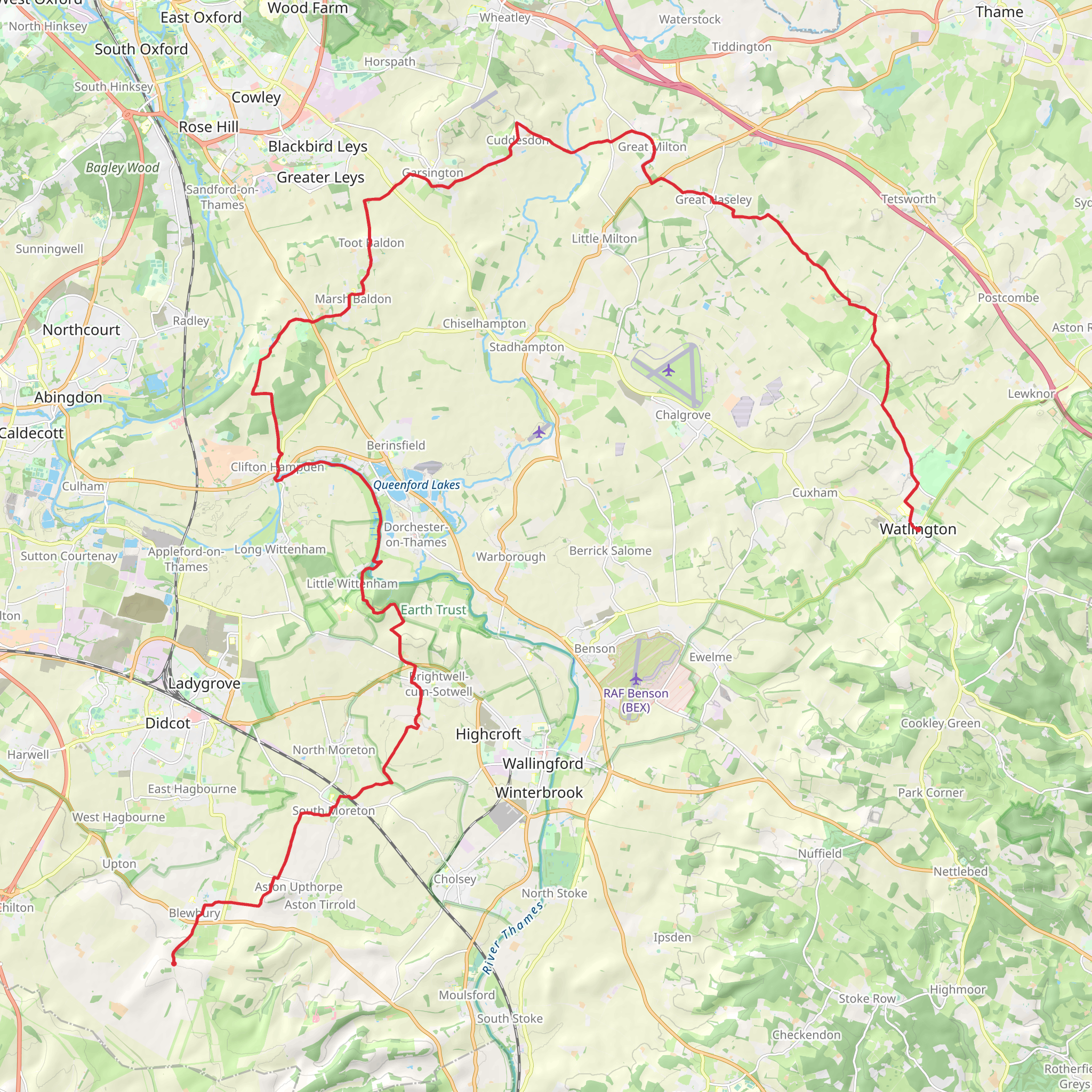 Mary Michael Pilgrims Way - Oxfordshire mobile static map
