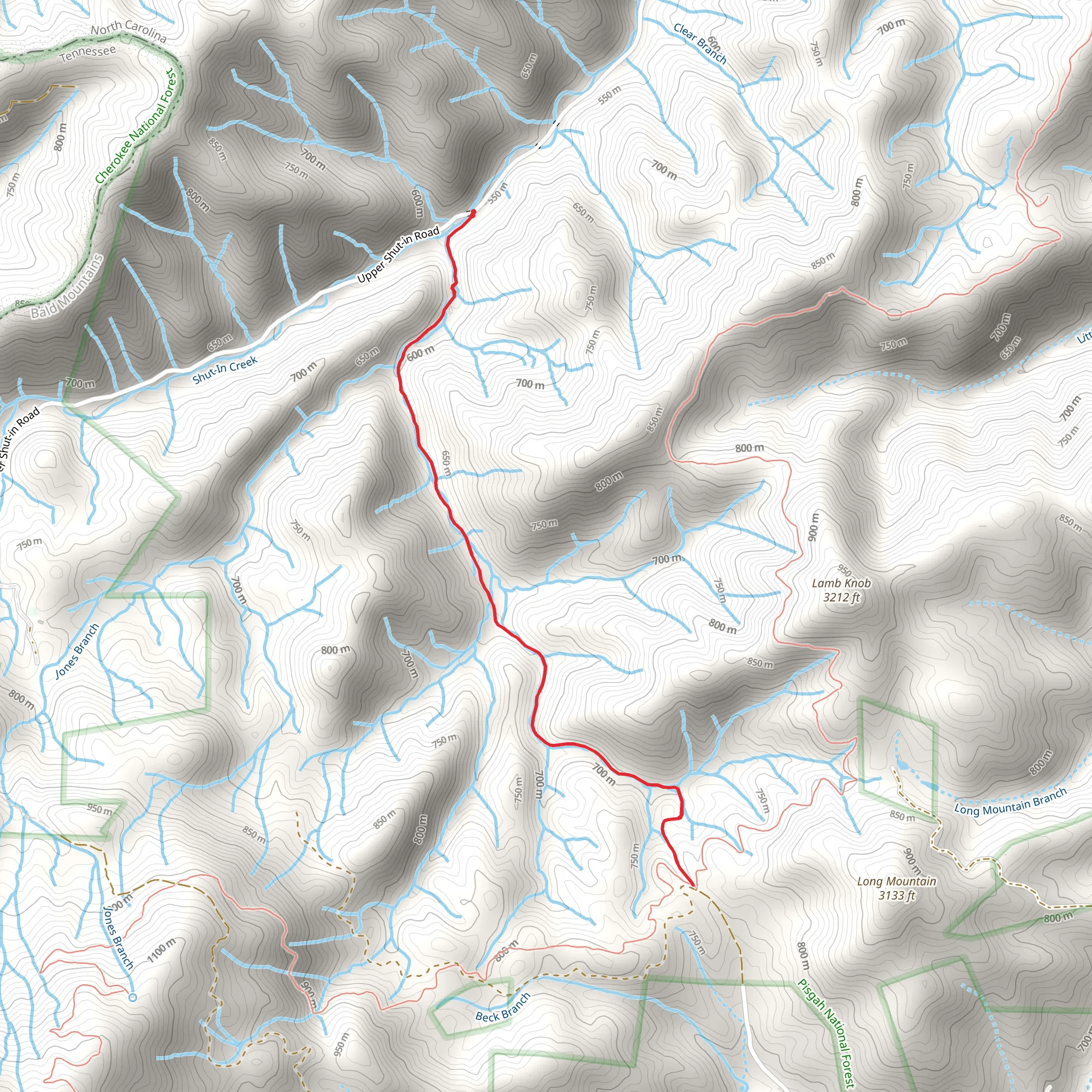Shutin Creek Trail mobile static map