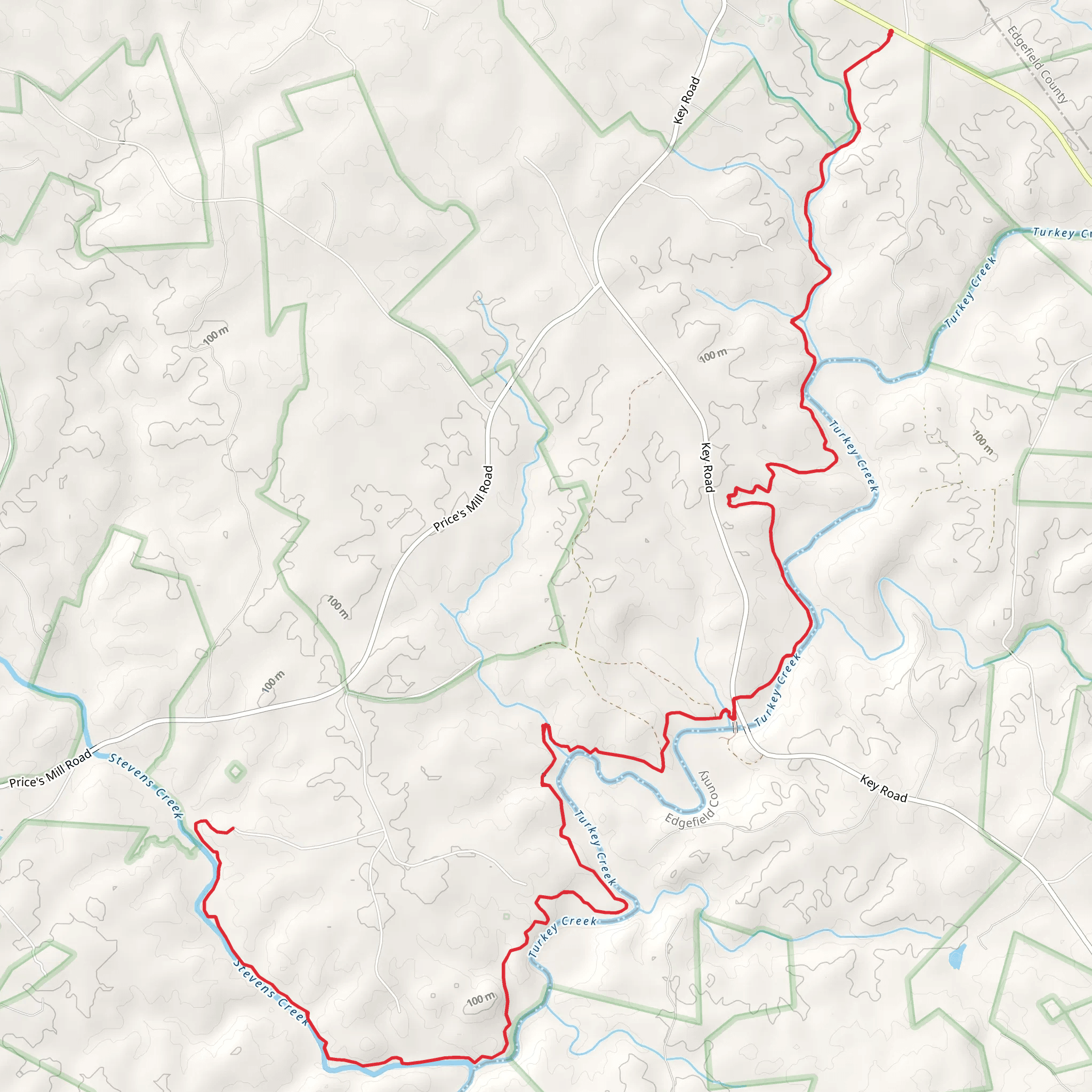 Wine - Turkey Creek Hiking Trail mobile static map