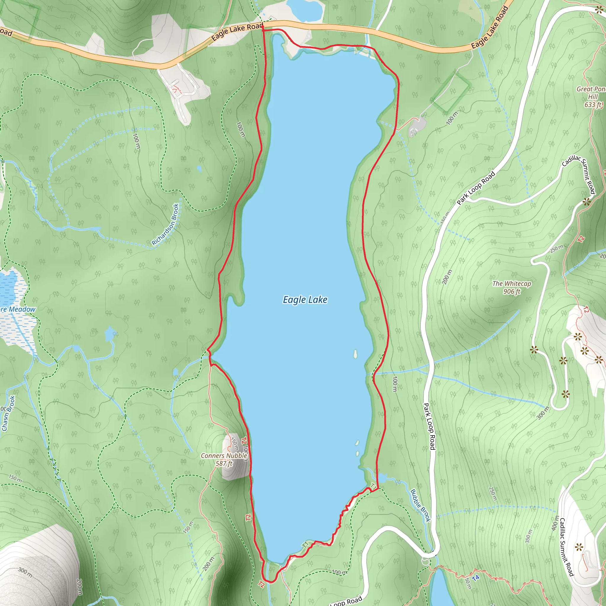 Eagle Lake Loop Trail mobile static map