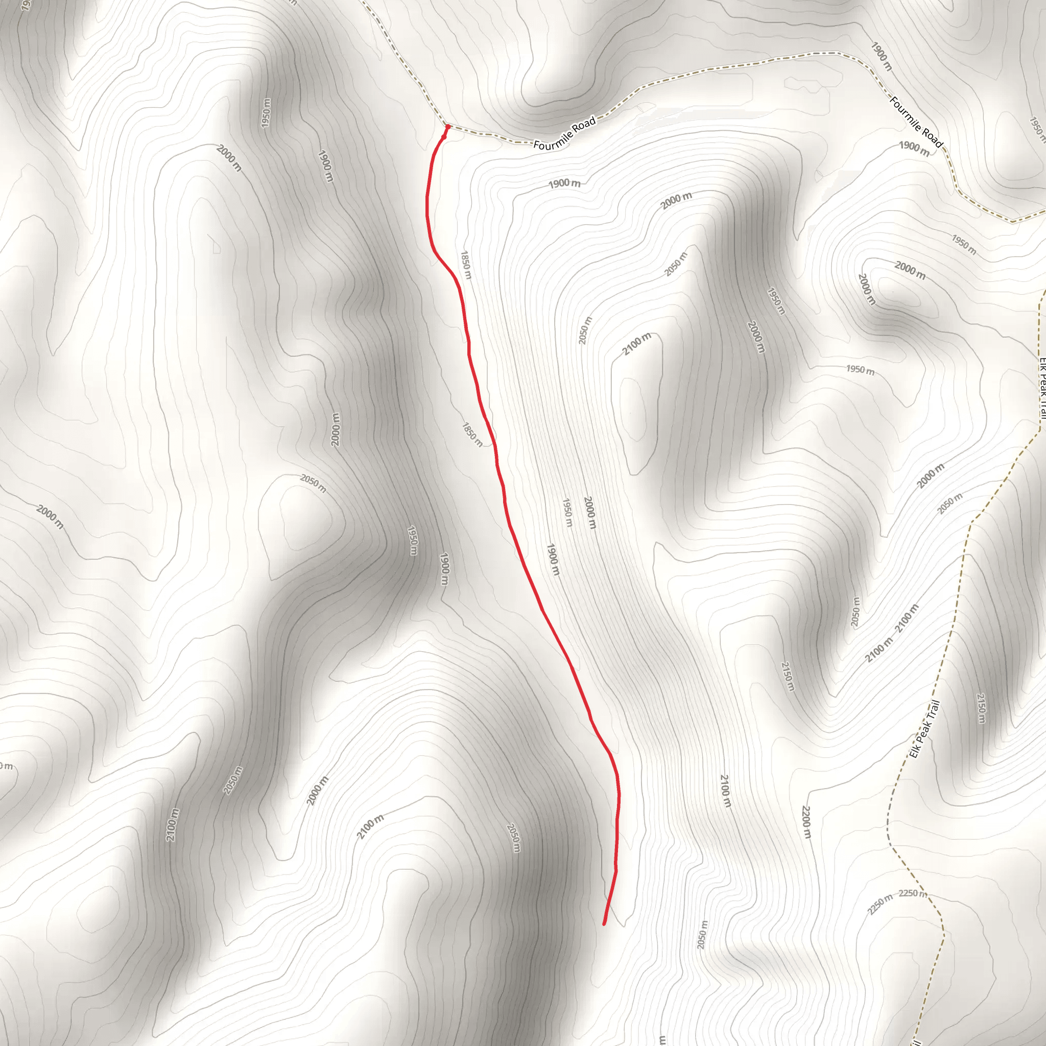 Fourmile Creek Trail mobile static map