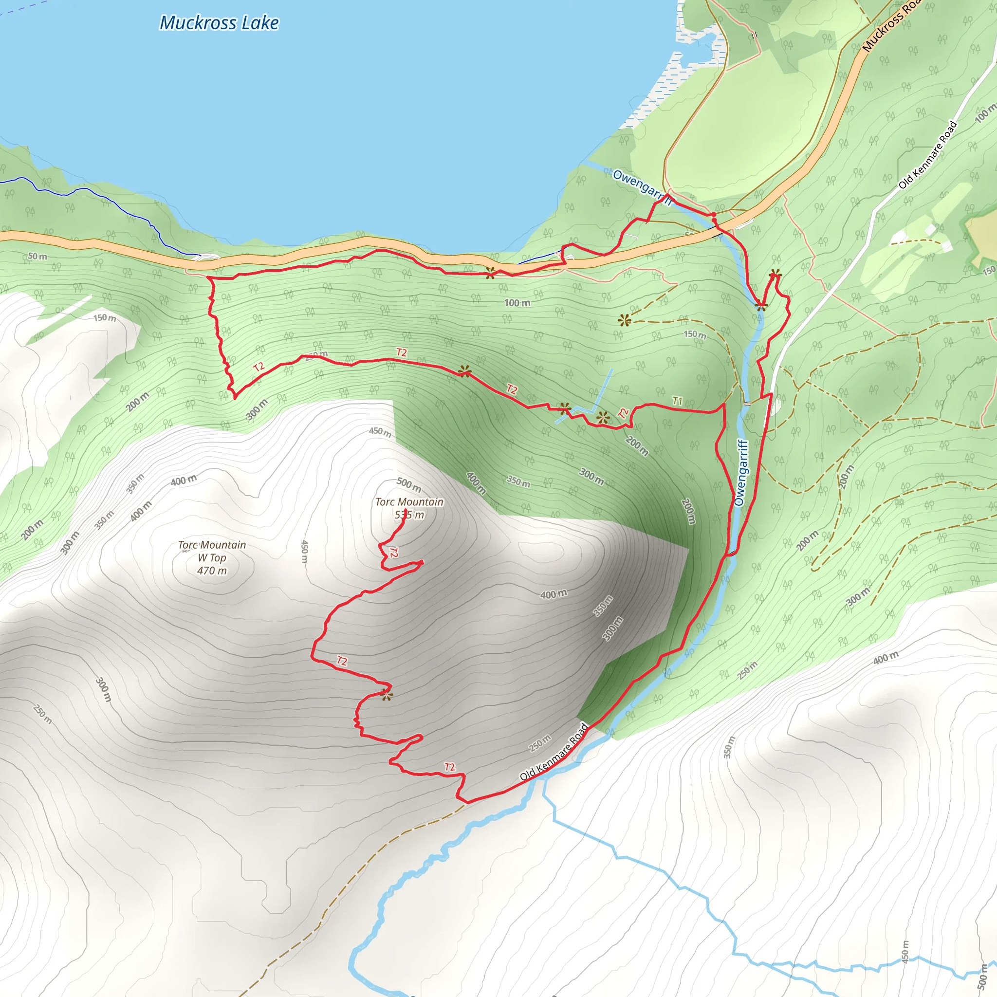 Torc Waterfall & Mountain mobile static map
