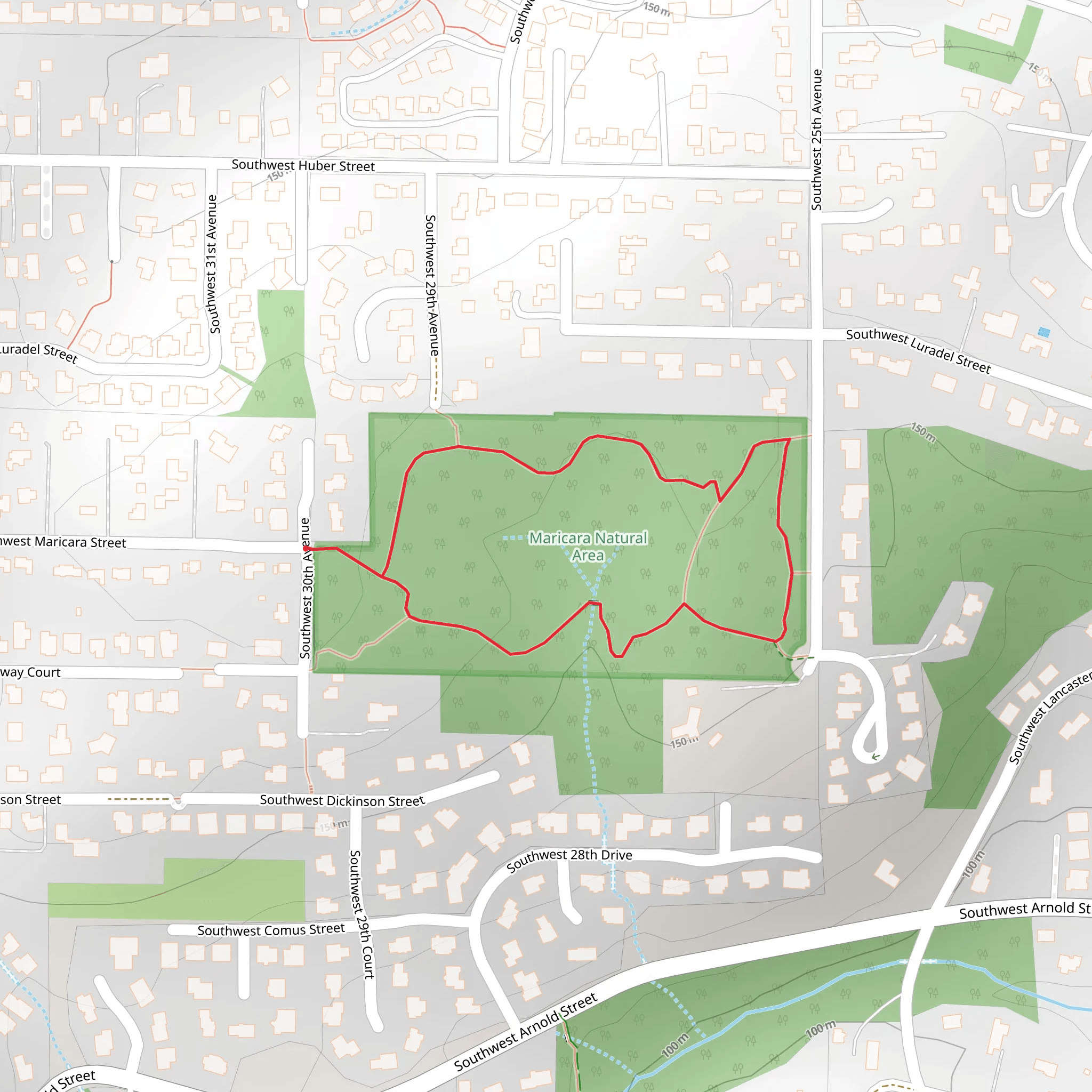 Maricara Natural Area Loop mobile static map