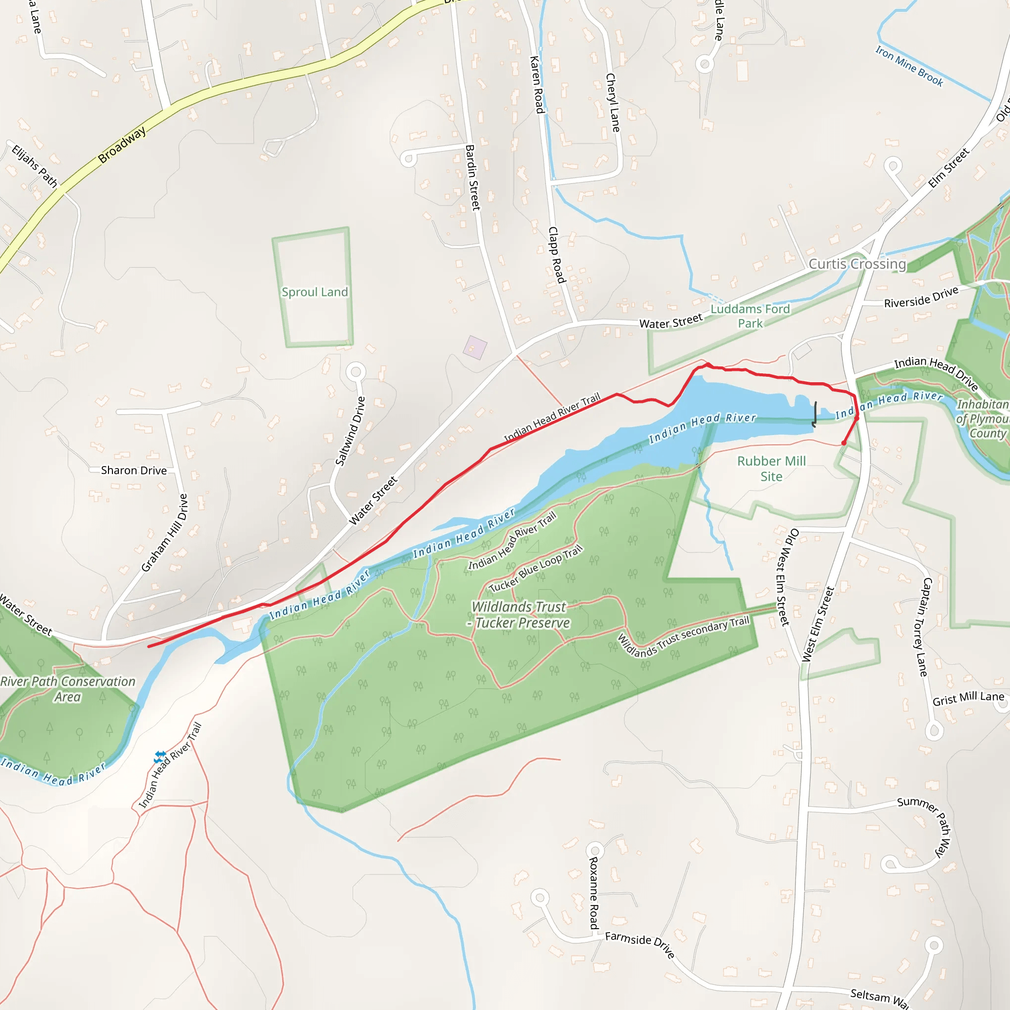 Indian Head River Trail mobile static map