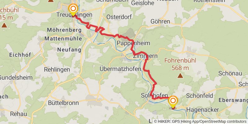 Altmülthal Panoramaweg stage 3 Map