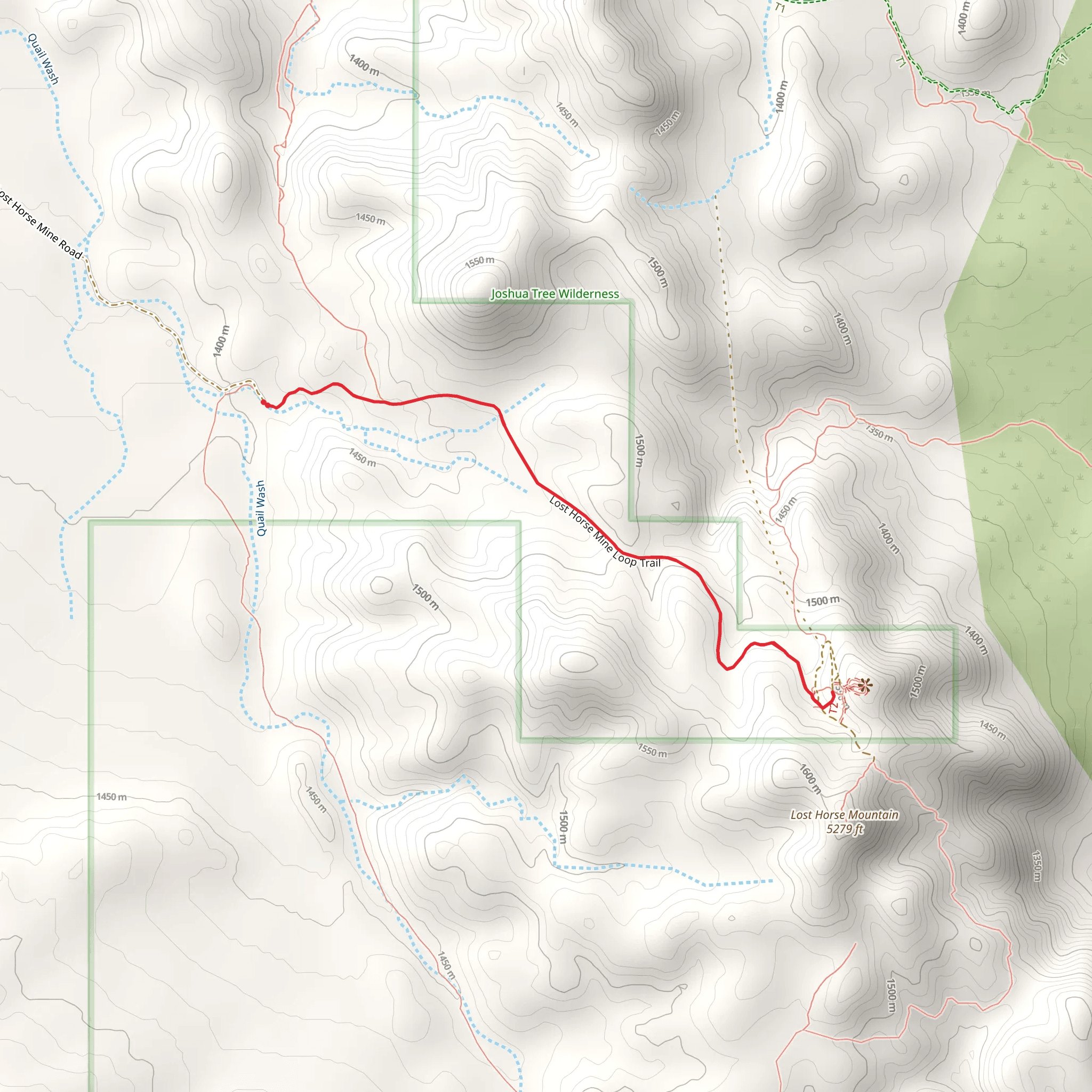 Lost Horse Mine Trail mobile static map