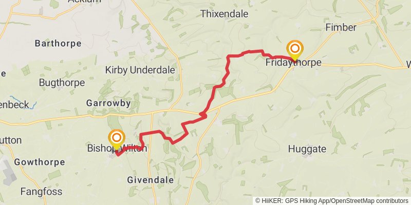 Blackpool to Bridlington - York stage 11 Map