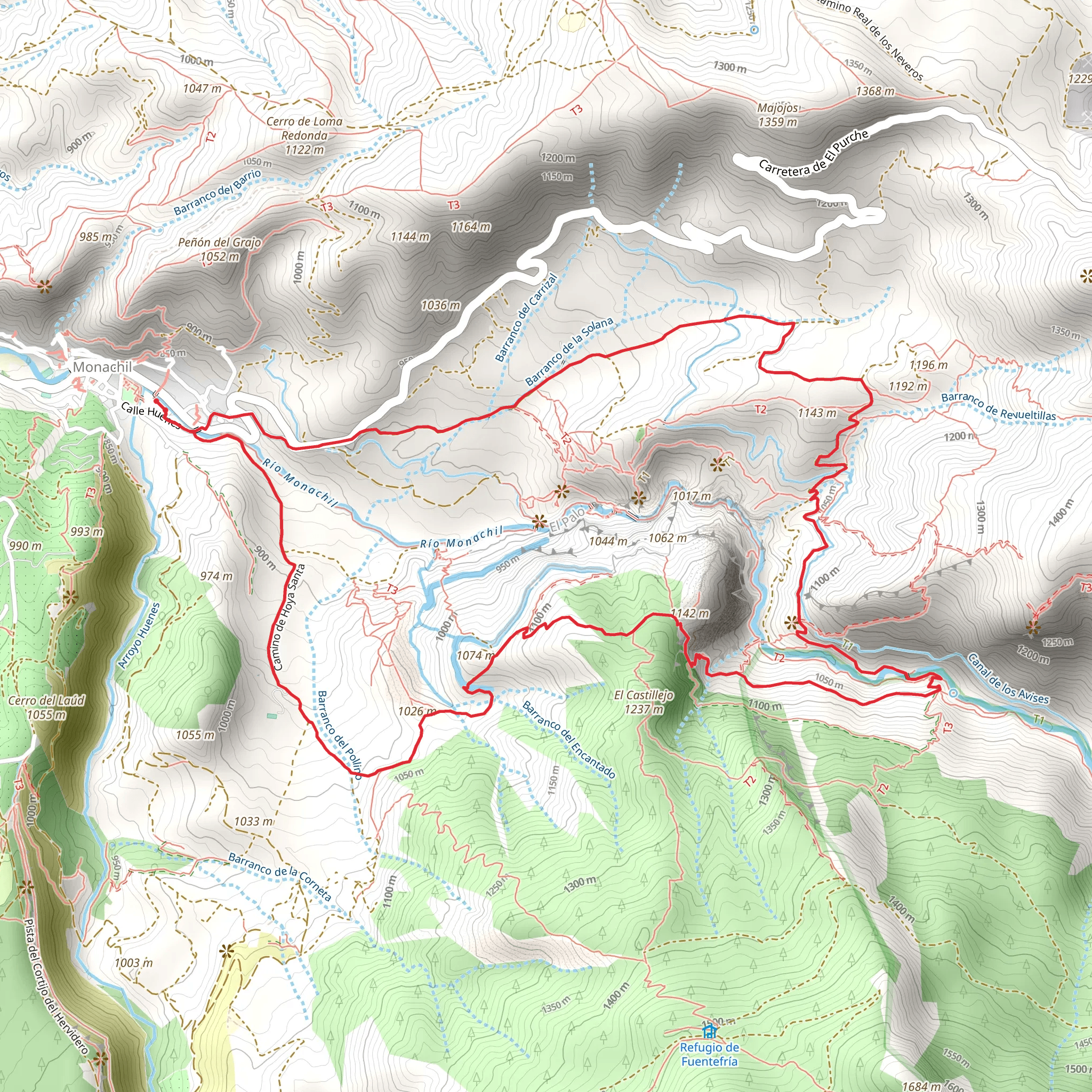 PR A 283 Circular de los Cahorros mobile static map