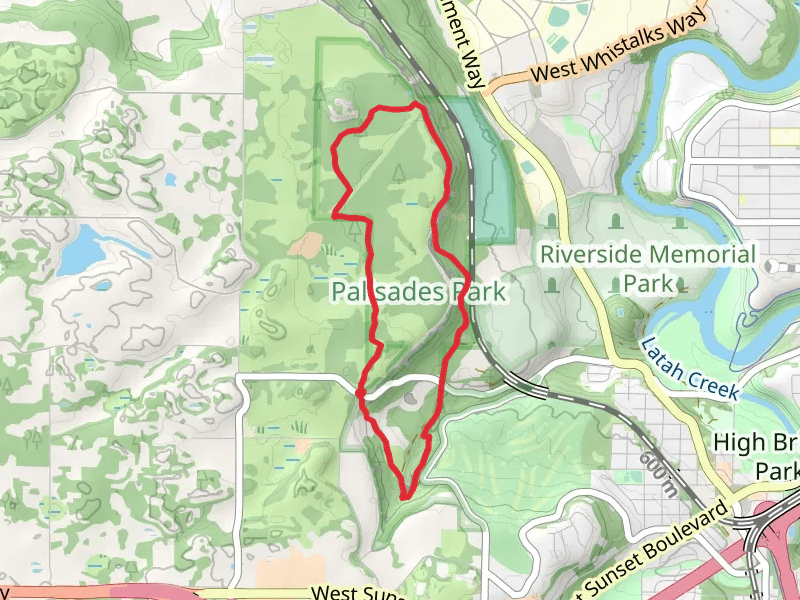 Trail 122, Rimrock Drive and Trail 102 Loop - Palisades Park