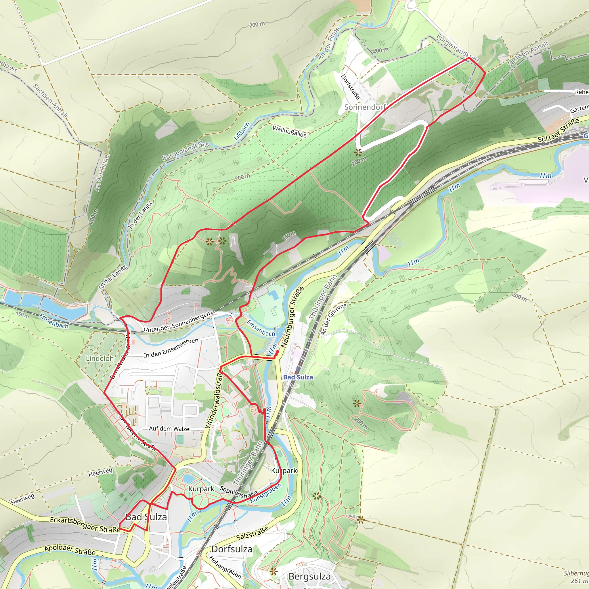 Bad Sulza Loop via Sonnenkuppe mobile static map