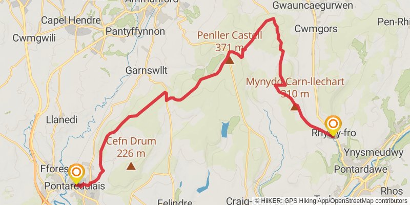 St Illtyd's Walk stage 3 Map