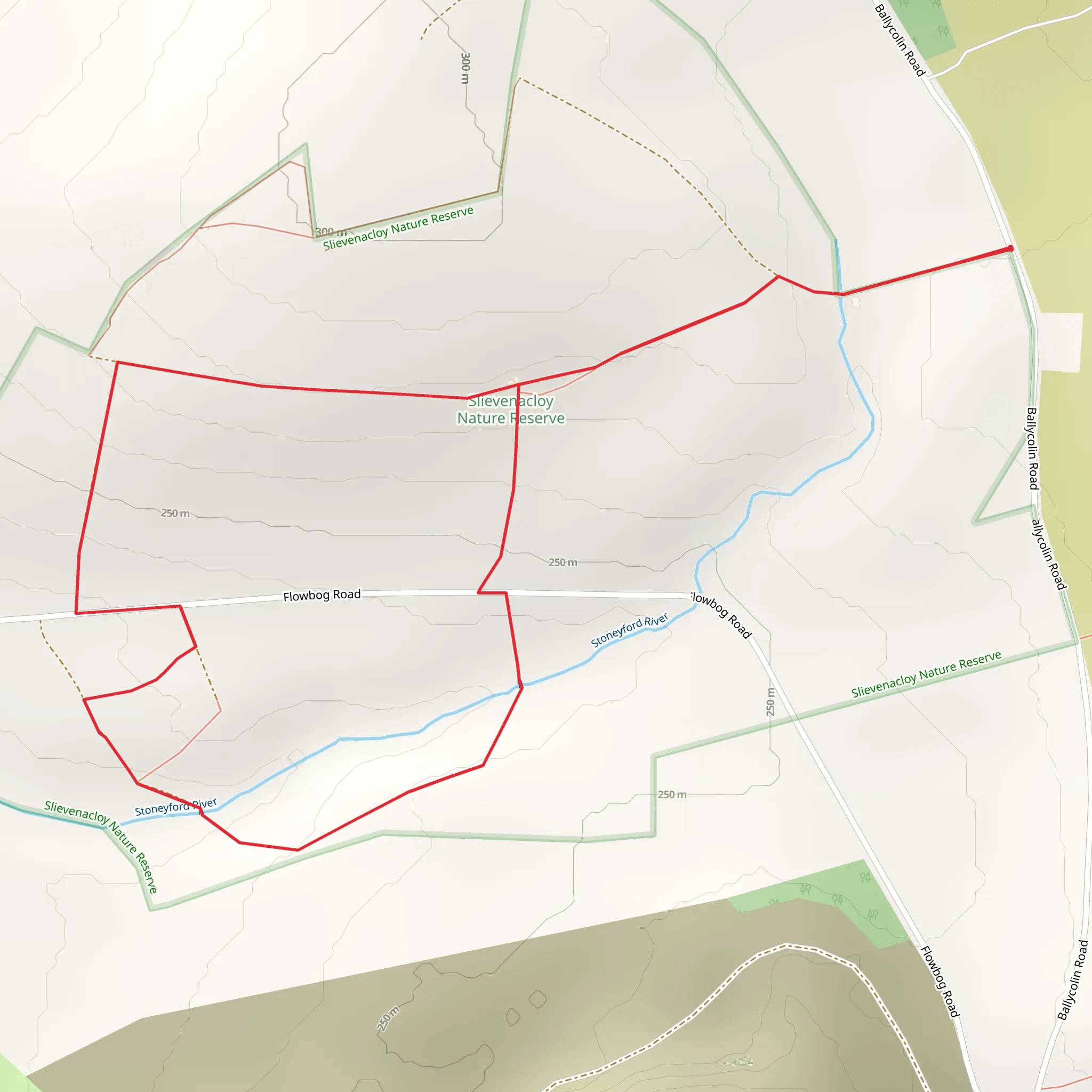 Slievenacloy - Stonyford River mobile static map
