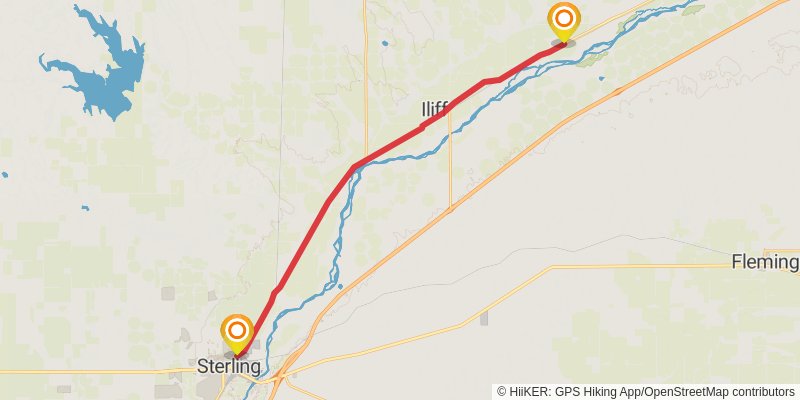 American Discovery Trail North Route stage 207 Map