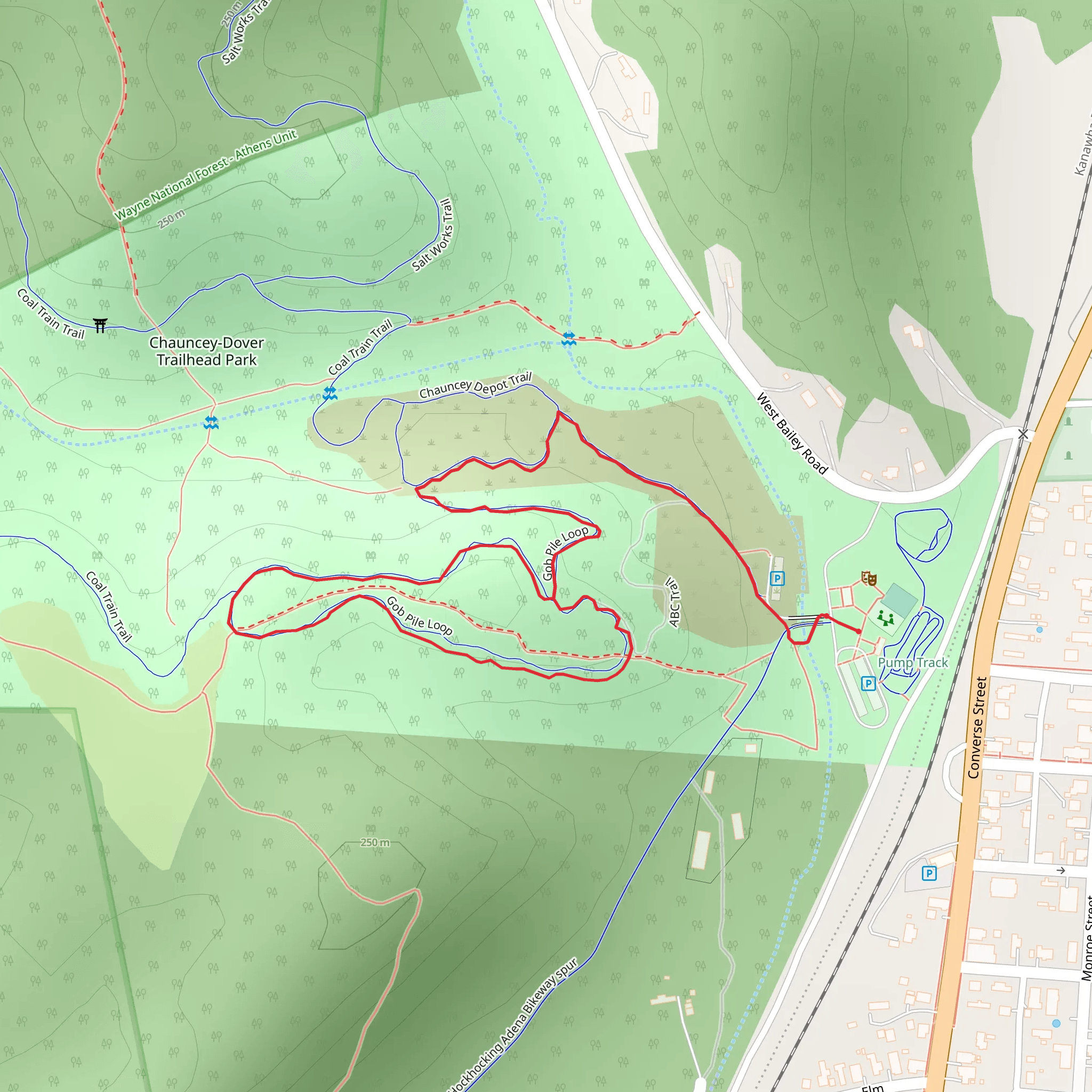 Gob Pile Loop via Chauncey Depot Trail mobile static map