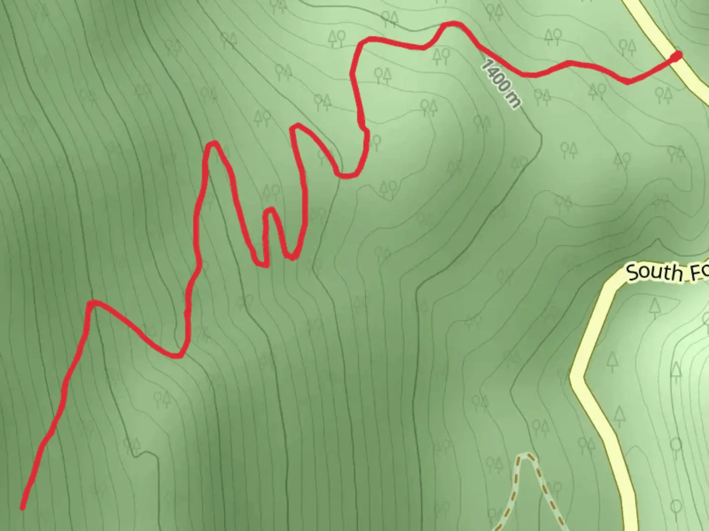 An image depicting the trail Flatiron Summit Trail and its surrounding area.