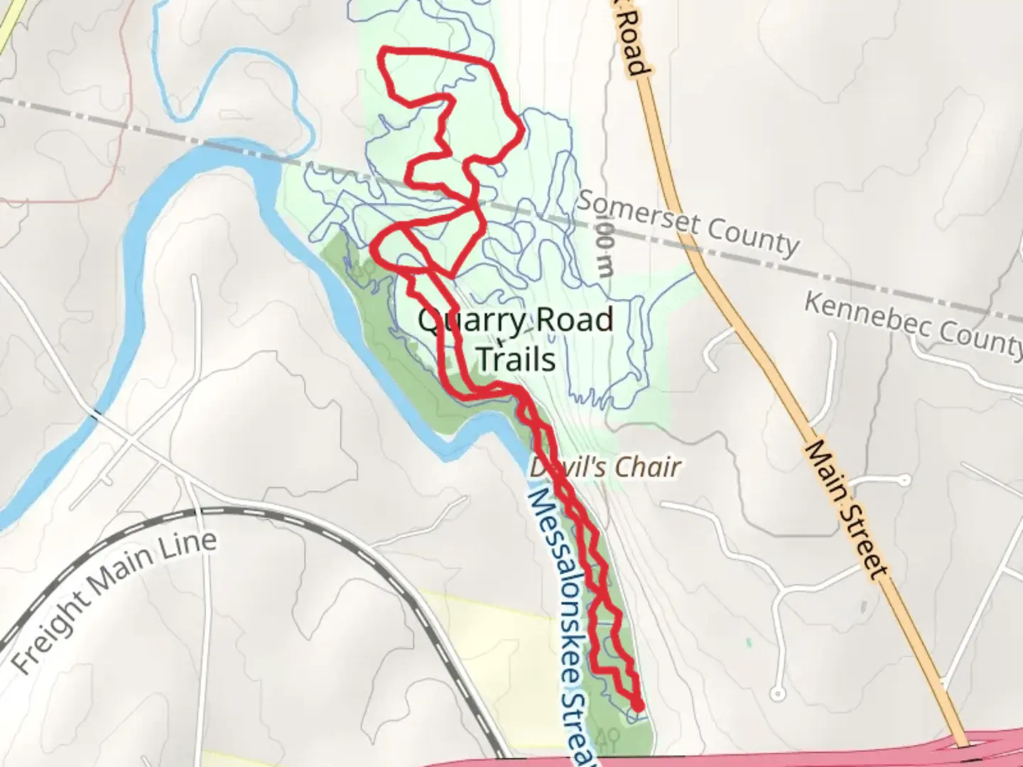 An image depicting the trail Quarry Road Recreation Area Loop and its surrounding area.