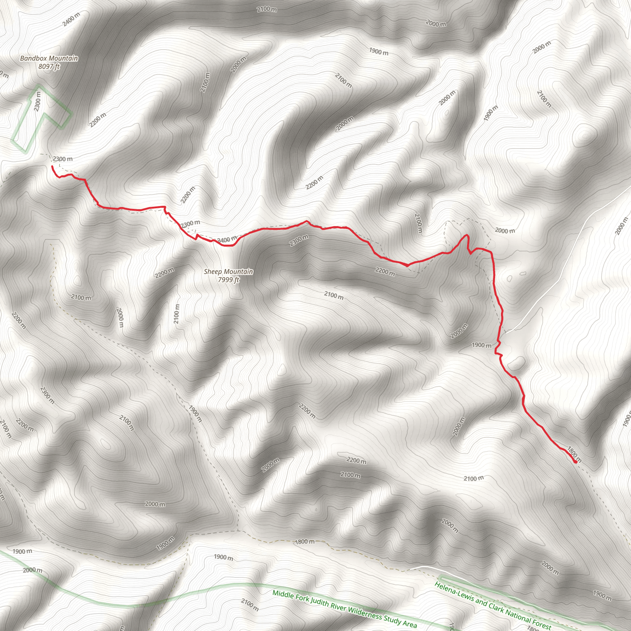 Bear Gulch Trail mobile static map