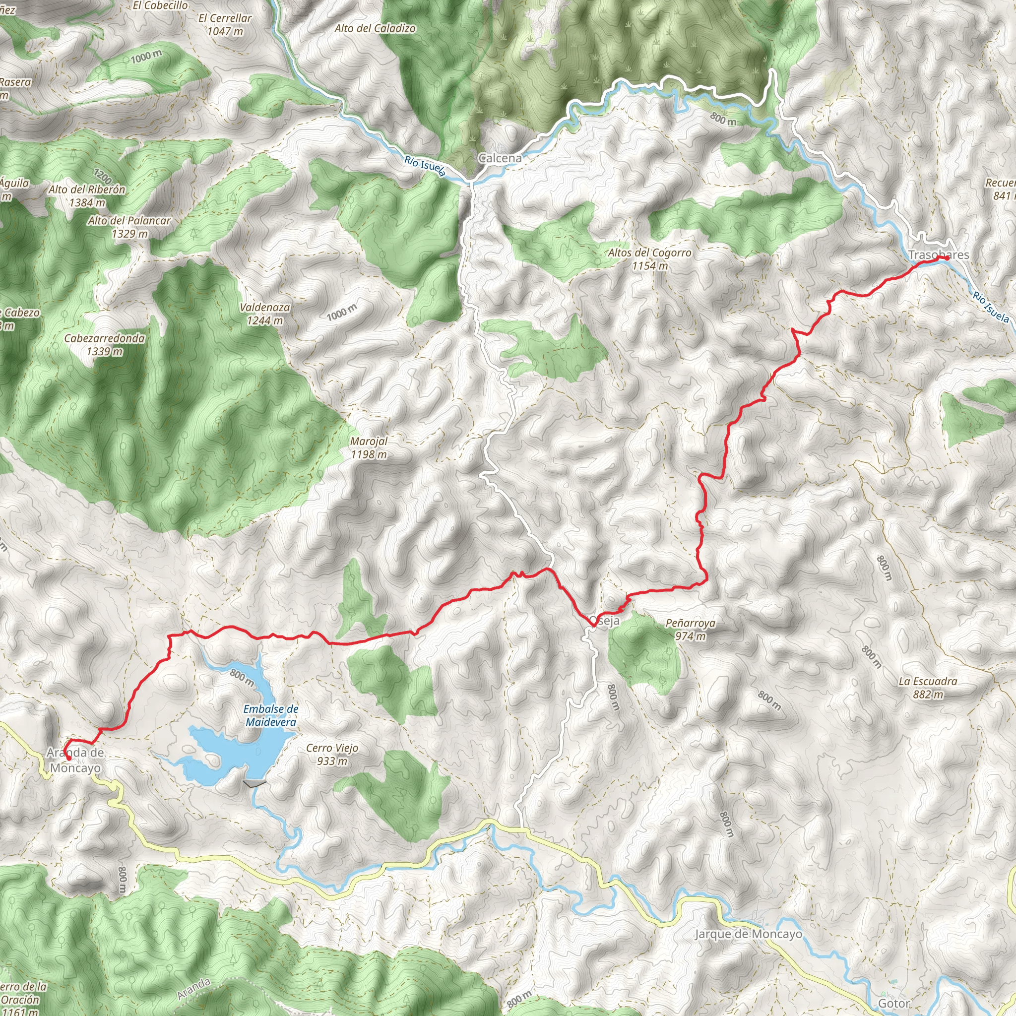 Aranda de Moncayo - Trasobares PR Z 7 mobile static map