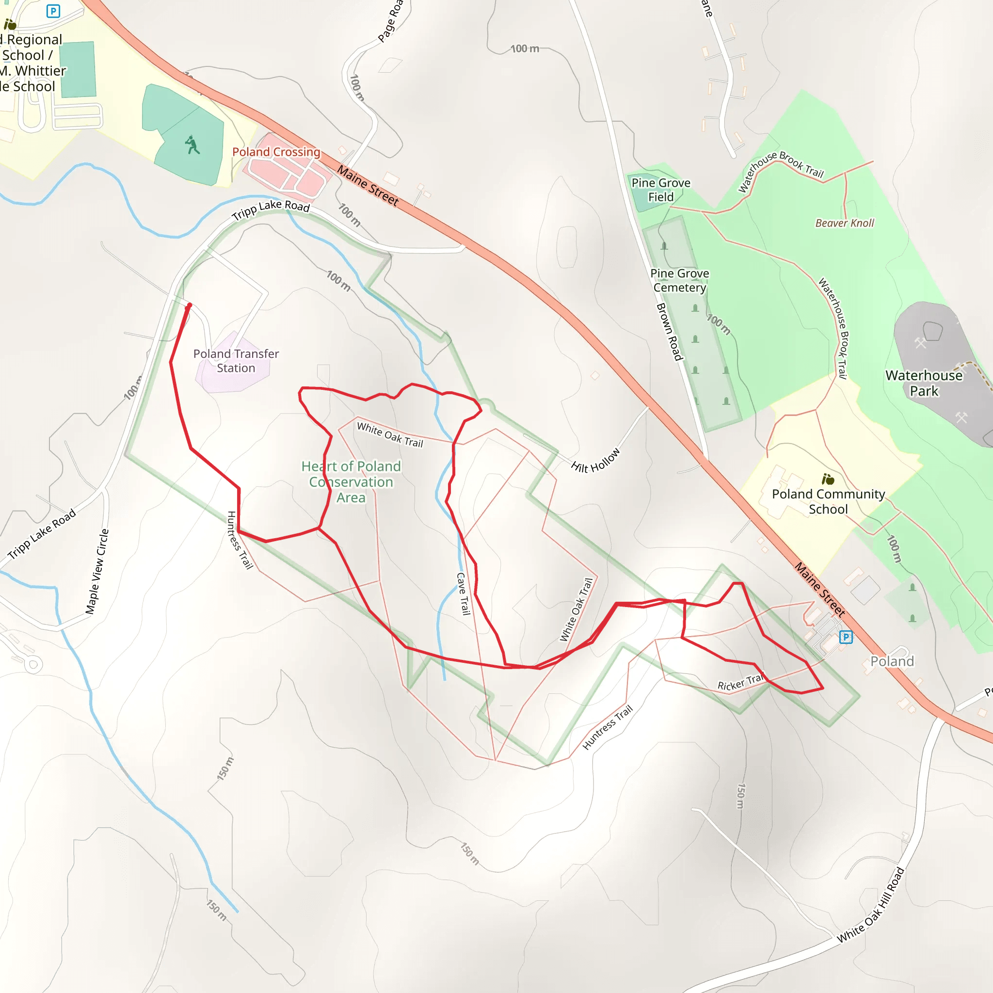 Heart of Poland Conservation Area and Huntress Trail mobile static map