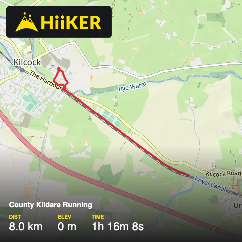 A map preview of the recording County Kildare Running.