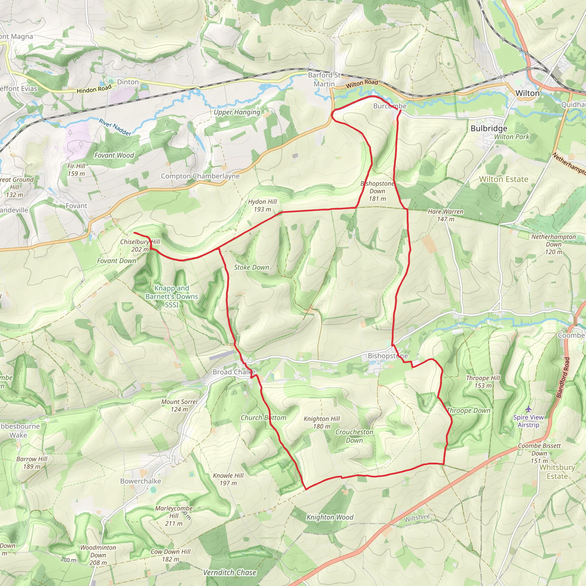 Bishopstone Loop mobile static map