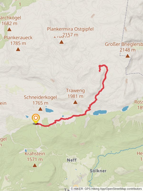 Tauplitzalm - Big Tragl Hike mobile static map