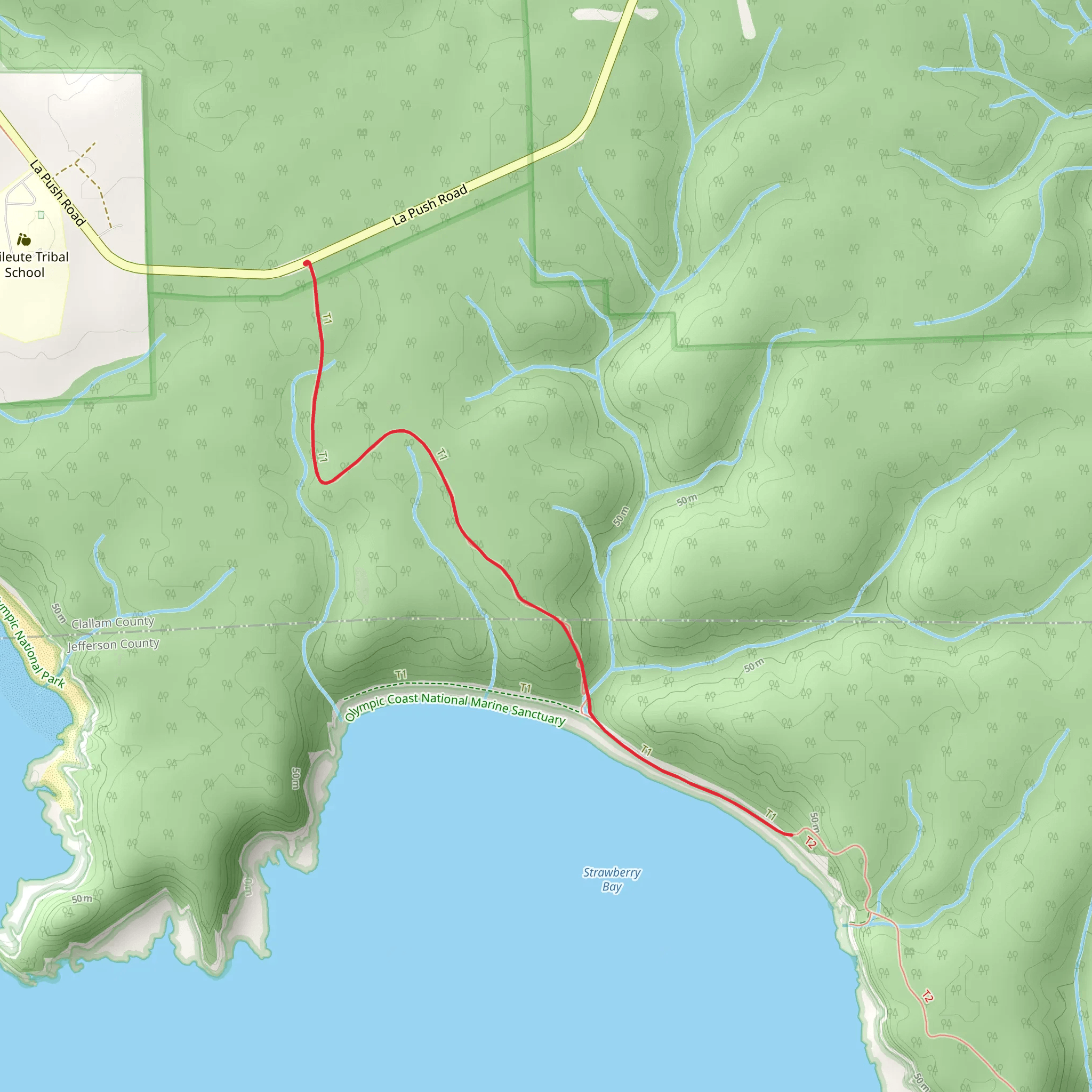 Taylor Point via Third Beach Trail mobile static map