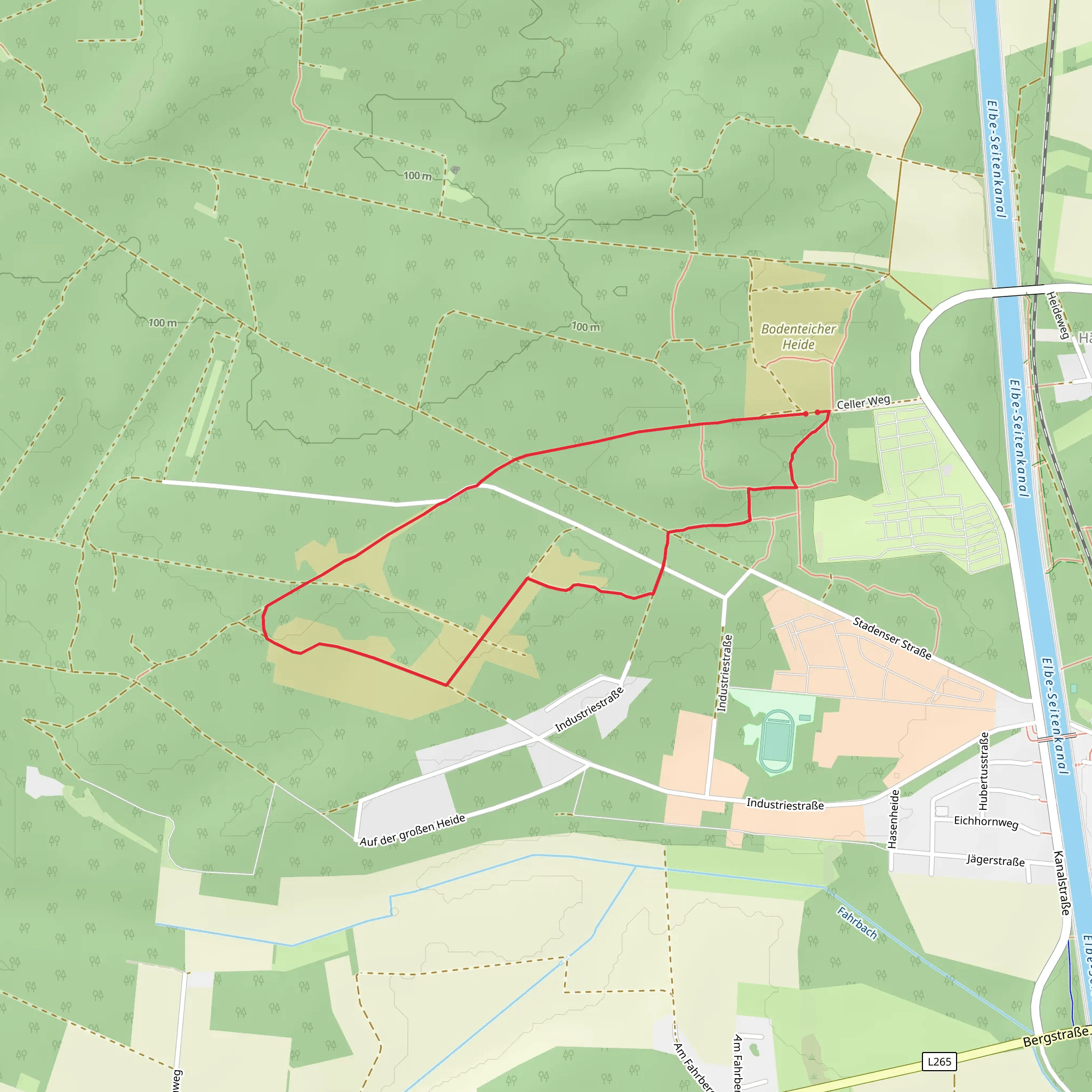 Bodenteich Heide Loop mobile static map
