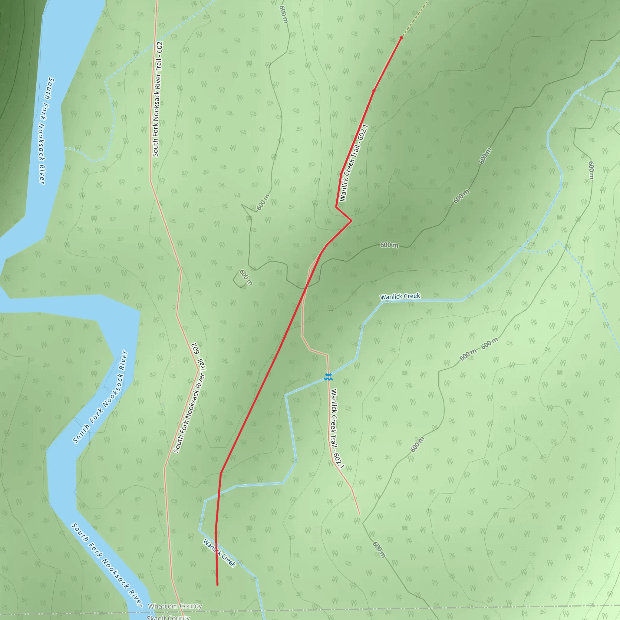 Wanlick Creek Trail mobile static map