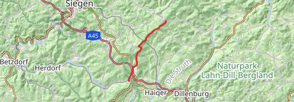 Rothaarsteig stage 8 Map
