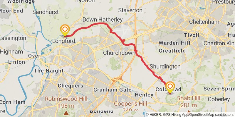 Gloucestershire Way stage 4 Map