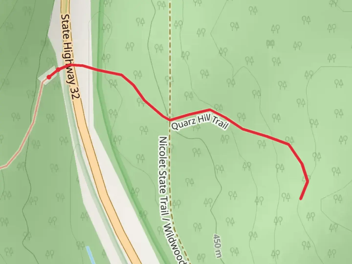 An image depicting the trail Quarz Hill Trail and its surrounding area.