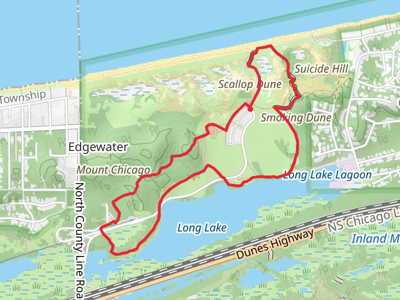 Scallop Dune, Smoking Dune and Long Lake Loop