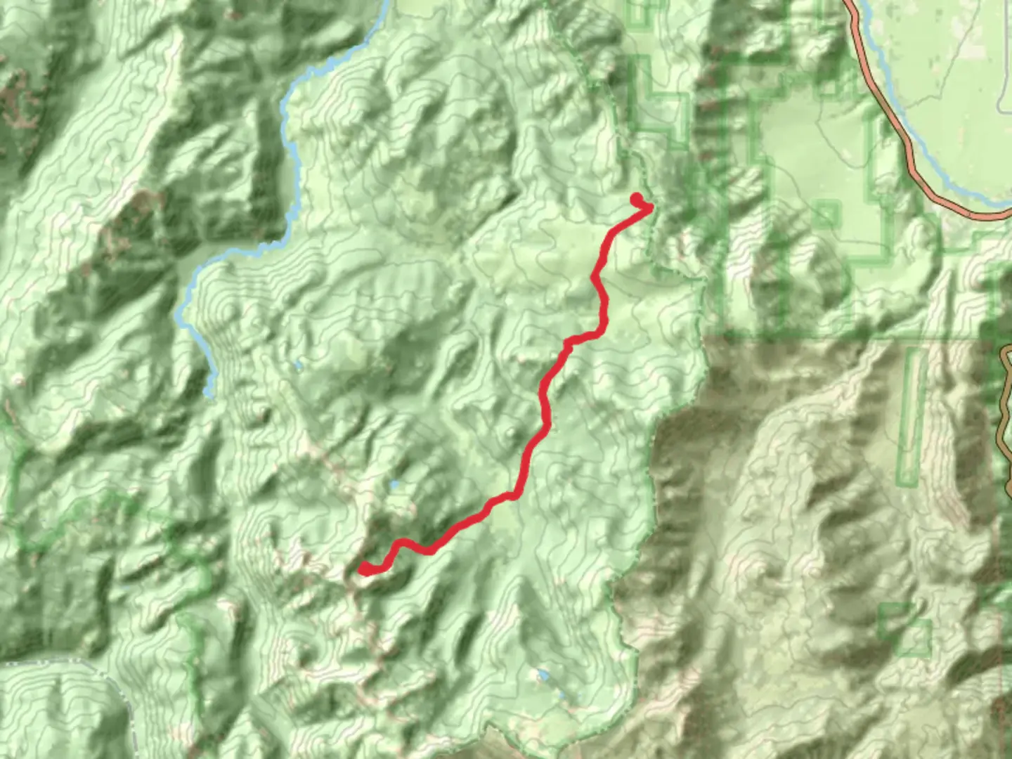 An image depicting the trail Whitecliff Lake Trail and its surrounding area.