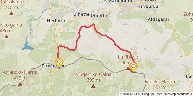 Haute Randonnée Pyrénéenne alt 2 Map