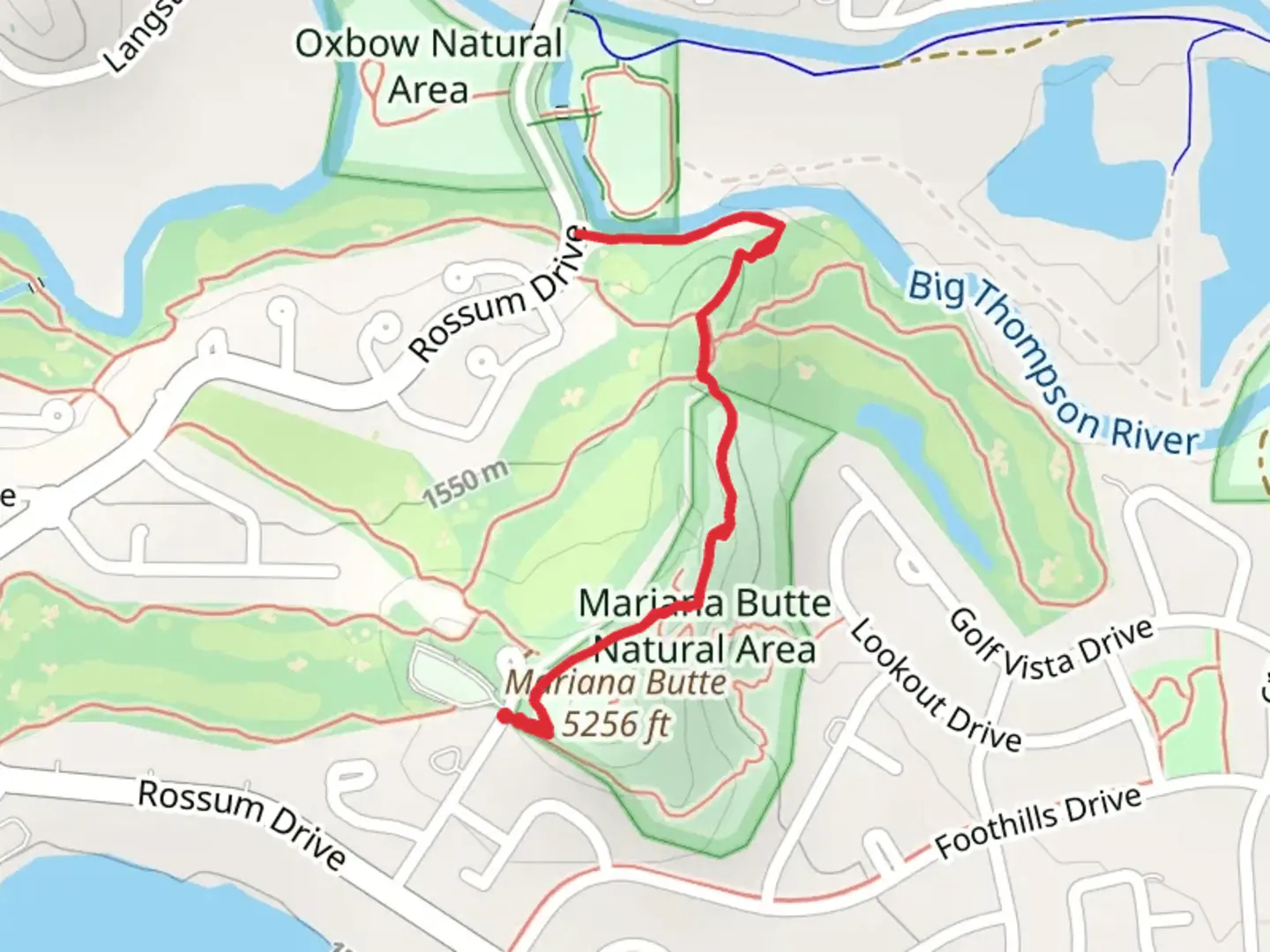 An image depicting the trail Mariana Butte and Hidden Hogback Trail and its surrounding area.
