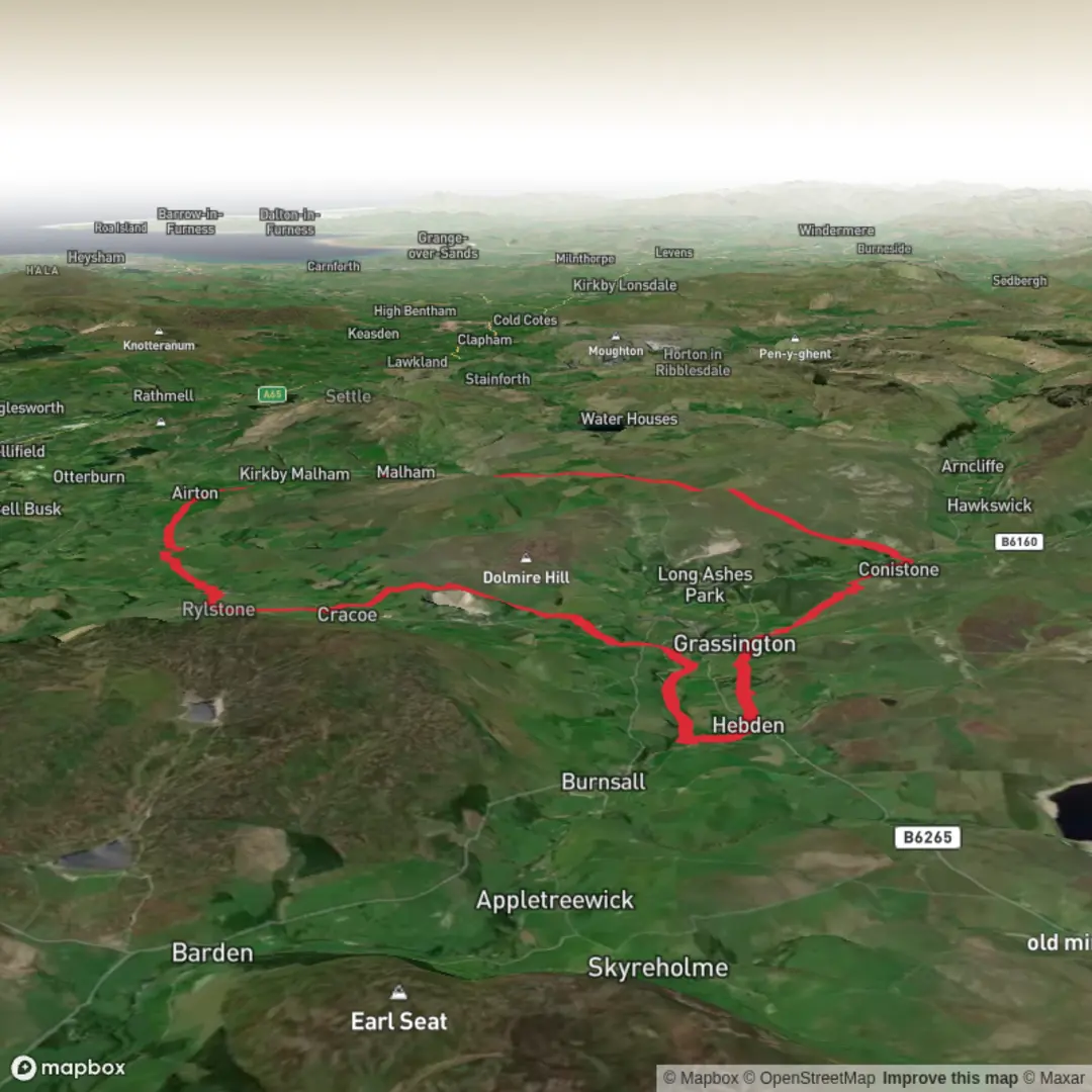 An image depicting the trail Yorkshire Dales Mighty Hike and its surrounding area.