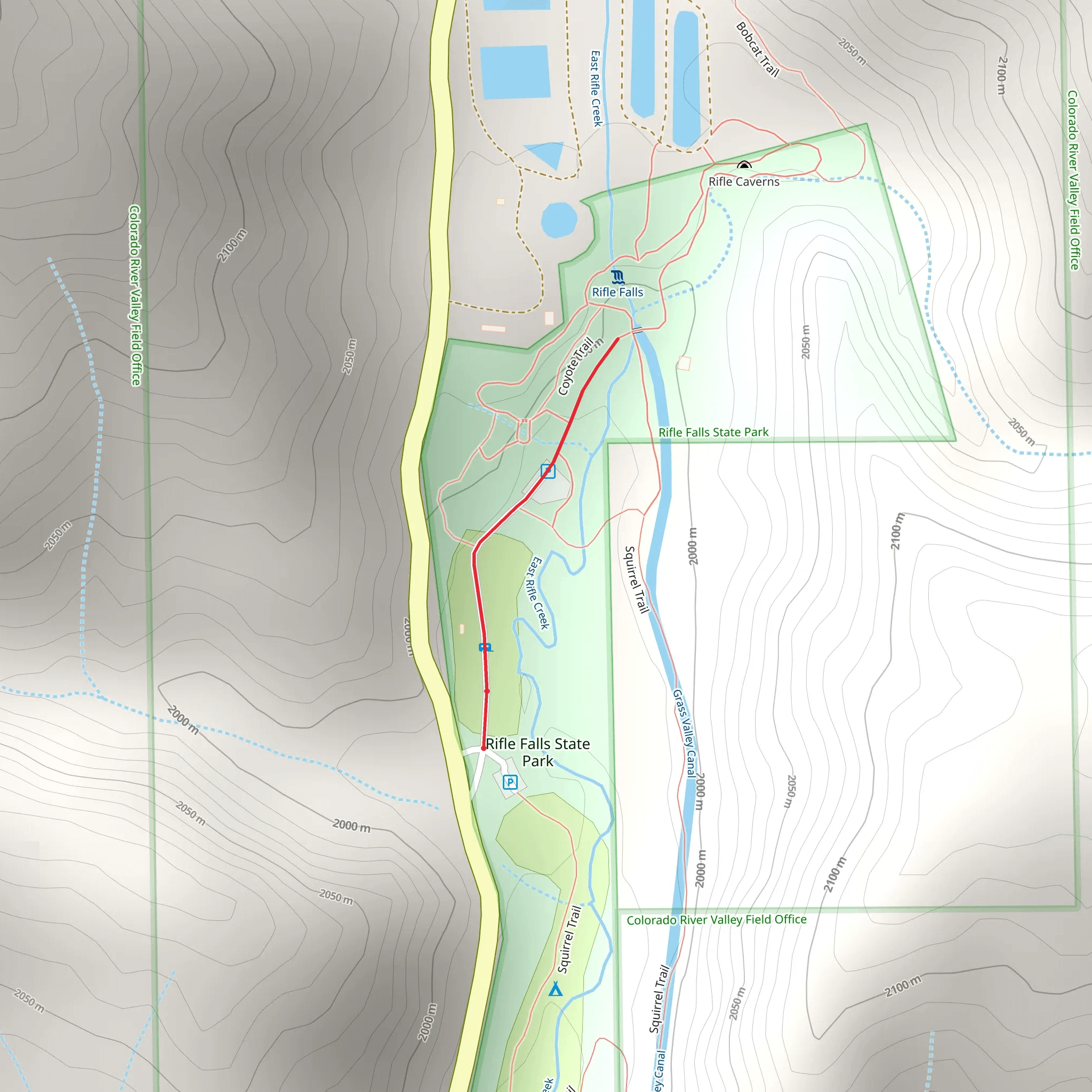 East Rifle Creek mobile static map