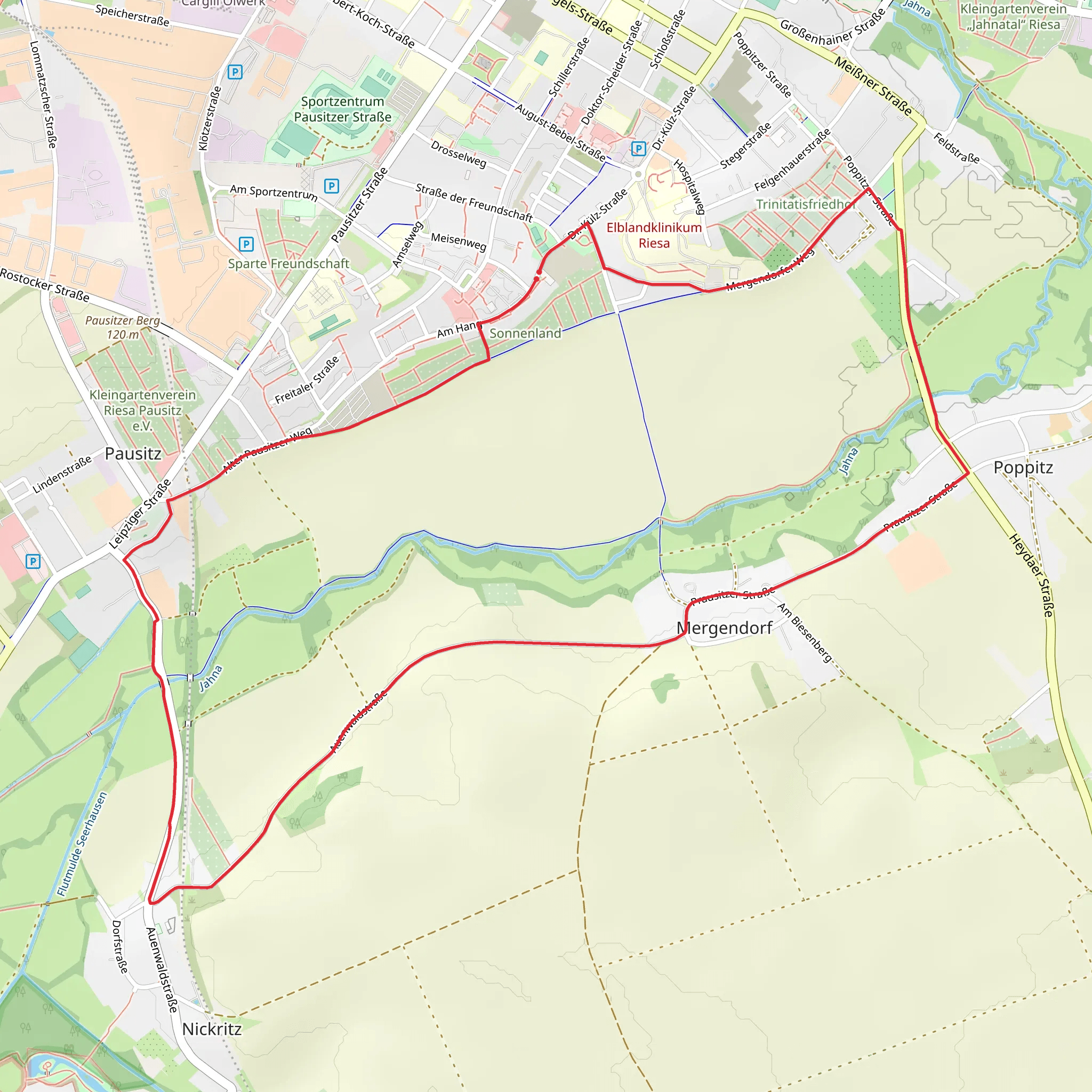 Pausitz and Mergendorf Loop mobile static map