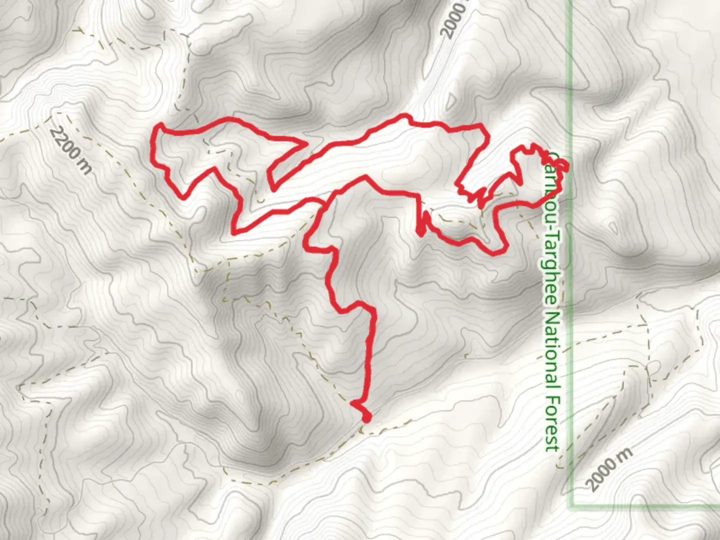 An image depicting the trail Old Horseshoe Road Loop and its surrounding area.