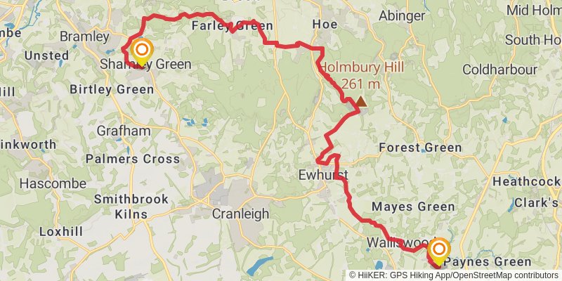 Dymchurch to Didcot Walk stage 10 Map