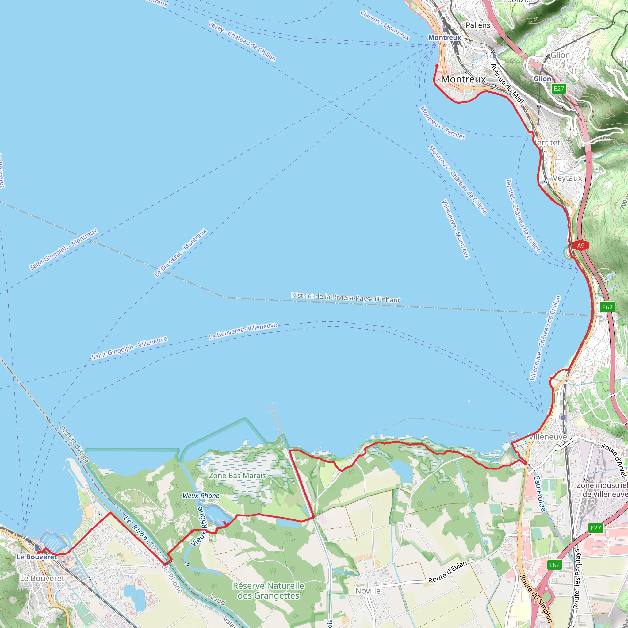 Le Bouveret - Banks of Lake Geneva mobile static map