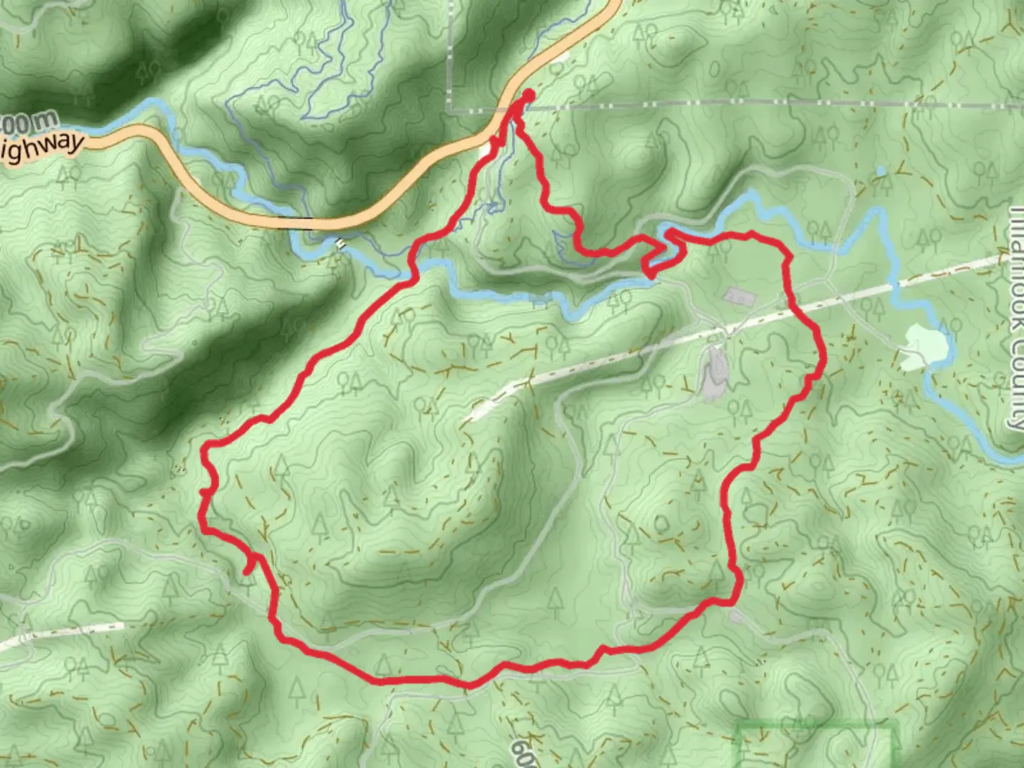 An image depicting the trail Gravelle Brothers and Wilson River Wagon Road Loop Trail and its surrounding area.