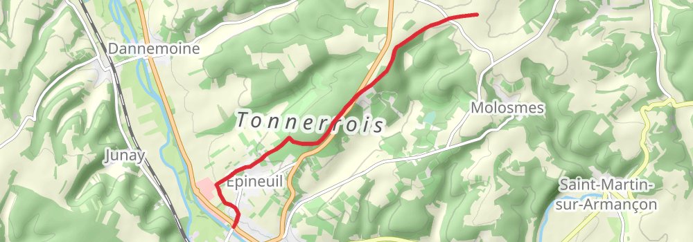 Camino Perl-Saint Jean Pied de Port via Vézelay stage 18 Map